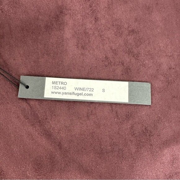 Yansi Fugel Women's NWT Wine Metro Quarter Zip Long Sleeve Microfiber Top S/C41 - Picture 11 of 15